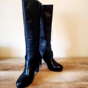 Cole Haan Black Knee Length Boot with Nike Air
